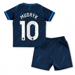 Lacne Dětský Futbalové dres Chelsea Mykhailo Mudryk #10 2023-24 Krátky Rukáv - Preč (+ trenírky)
